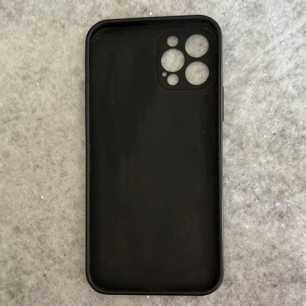 Apple Black Case with Orange Butterfly and Yellow Flowers